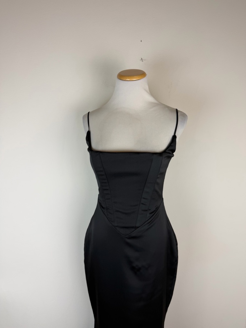 House Of CB Olivette black satin corset maxi dress Size S - Picture 6 of 8